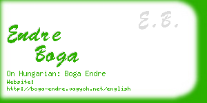 endre boga business card